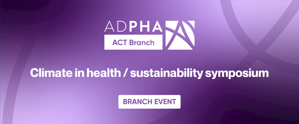 ACT Branch | Climate in health / sustainability symposium